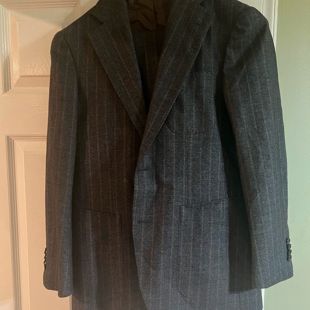 Suitsupply Dark Gray Pinstripe Suit